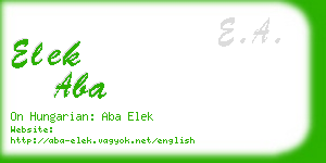 elek aba business card